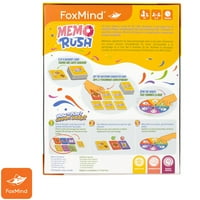 Memo Rush - Foxmind igre, odgovarajuća memorijska igra emocija, noć i obiteljske igre, 2- igrači, min, u dobi od