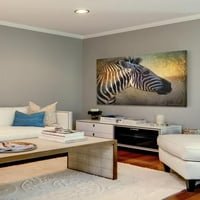 Zebra Portret Slikarski otisak na zamotanom platnu