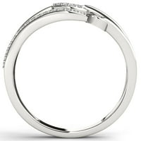 1 8CT TW Diamond 10k Modni prsten od bijelog zlata
