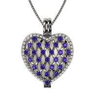 Nana Heart of Hearts Wordstone Locket Mother Women odrasli privjesak, platinasti kamen s pozlaćenom i veljkom 8