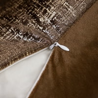 Jastuk za bacanje od mekog jednodijelnog baršuna za kauč, tamno smeđa, 1220