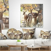 Dizajnerska slika prekrasnog stada Gnua-Afrički jastuk za bacanje-16.16