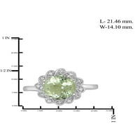 Jewelersclub zeleni ametist nakit za rođeni nakit - 2. karata zelena ametist 0. nakit od srebrnog prstena od sterlinga
