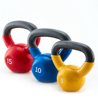 Fitness Vinil Kettlebell Set od 3, 5, 10, lb