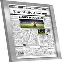 AmericanFlat novinski okvir u srebrnom - raznim okvir medija - viseći hardver - uklapa se u novine
