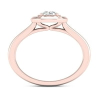 1 2CT TDW Diamond 14K Rose Gold Pasijans zaručnički prsten