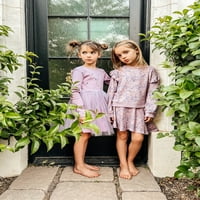Mila & Emma Toddler Girl dugi rukav Top i suknja, 2-komad, veličine 2T-5T
