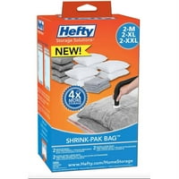 HEFTY MED, XL, XXL SHIRNK-PAK VARSKE Vrenice za brtvljenje, 6-pack