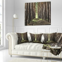 Jedinstveni čak i redovi šume borove šume - Moderni jastuk za bacanje šuma - 16x16