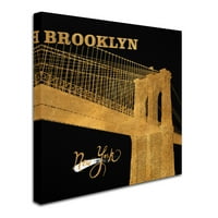 Zaštitni znak likovna umjetnost 'Brooklyn Bridge' platno umjetnost Lisa Powell Braun