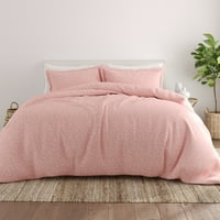 Plemeniti posteljina ružičasti ružičasti pupoljci uzorak 3-komadića pokrivača, puna kraljica