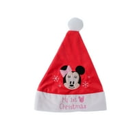 Disnei, 1. Božićni set dječjih čarapa i kapa s Minnie Mouse, crvena, ružičasta