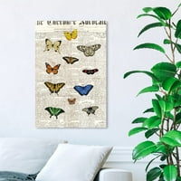 Wynwood Studio životinje zidne umjetničko platno ispisuje 'leptiri' insekti - bijeli, žuti