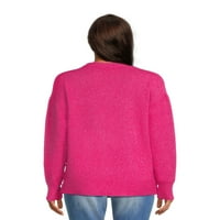 Vremenski i TRU ženski bočni gumb džemper za vrat, srednje težine, veličine xs-xxxl