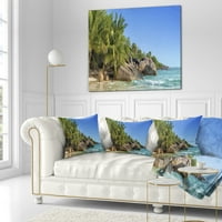 Dizajnirati Anse Lazio Praslin Island Seychelles - Jastuk za bacanje morske obale - 16x16