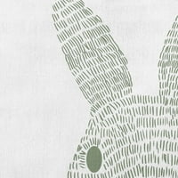 Jednostavno Daisy Monochrome Bunny Uskrsni ukrasni jastuk za bacanje