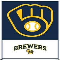 Milwaukee Brewers - plakat za zid logotipa, 14.725 22.375
