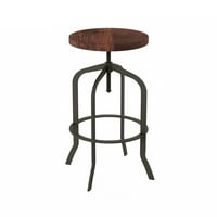 Raskošni kućni okretni bar stolica- Šalter visina kuhinja stolica sa sjedalom od drveta