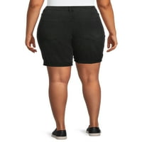 Ženske zavodljive bermudske kratke hlače veličine & veličine plus s visokim usponom
