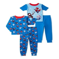 Pidžama Set s likovima za malu djecu, 4 komada, veličine 12 m - 5 T