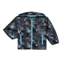 Kišna jakna s kapuljačom s patentnim zatvaračem za dječake, veličine 4 i haskija