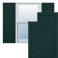 Ekena Millwork 12 W 40 H True Fit PVC s jednom pločom Chevron Moderni stil Fiksni nosač, toplinski zeleni
