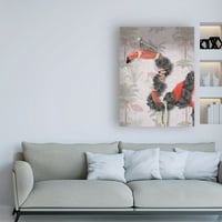 Zaštitni znak likovna umjetnost 'flamingo i biseri, portret' platno umjetnost fab funky