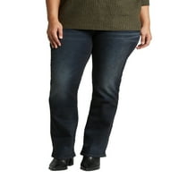 Silver Jeans Co. Ženske plus veličine Suki SID-RISE SLIM BOOTCUT traperice