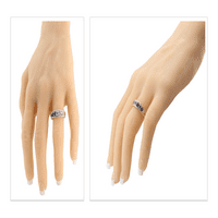 Nana konop majke prstena 1- razvrstani simulirani kamenčići za rođenje, odrasle ženke-10K bijelo zlato veličine