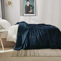 Runo pokrivač kraljica mornarsko plava lagana ugodna pokrivač deka nejasna pokrivač mikrovlakana