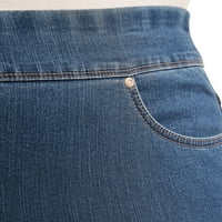 Ženske traperice Plus Size s džepom za mršavljenje za kontrolu trbuha i elastičnom elastikom