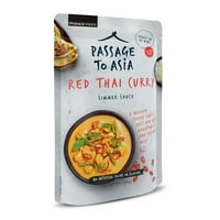Prolaz namirnice prolaze do azijskog glutena bez crvenog tajlandskog curryja miješajte umak od prženja, oz