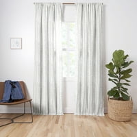 Gap Home Shibori Stripe organski pamučni par zavjesa za prozore, siva, 48 x95