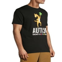 Svjesnost o autizmu muški kratki rukav plešući na drugu majicu