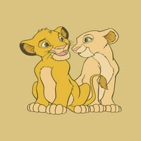 Grafička majica Lion King Girls Simba i Nala, veličine XS-XL