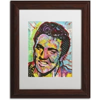 Zaštitni znak likovna umjetnost Elvis Canvas Art by Dean Russo, bijela mat, drveni okvir