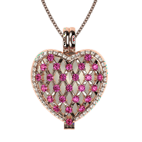 Nana Heart of Hearts Wordstone Locket Majka ženska osoba privjesak za odrasle, ruža - listopadni kamen 7