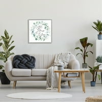 Stupell Industries vole vas romantični par botanički biljni vijenac grafička umjetnost siva uokvirena umjetnička