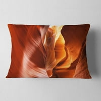 Dizajn Sunce u kanjonu Antelope - Pejzažni jastuk za bacanje fotografija - 12x20