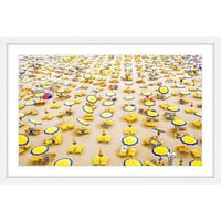Marmont Hill Žuti kišobrani uokvireni slikarski tisak