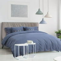 Jedinstvene povoljne ponude pokrivača jastuka za posteljinu set blizanac plava