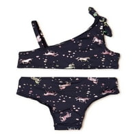 Pink Platinum Baby & Toddler Girls Unicorn bikini, 2-komadni kupaći kostim