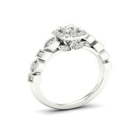 3 8CT TDW Diamond 10K zaručnički prsten od bijelog zlata