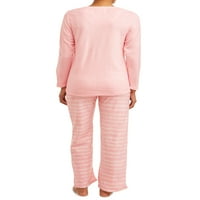 Ugodni kutni ženski set pidžama Micro Fleece, 2-komad