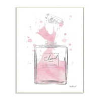 Dizajner odjeće, ružičasti i srebrni parfem, akvarelna zidna ploča Amande Greenvood