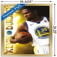 Trends International NBA Golden State Warriors - plakat Kevin Durant Wall 16.5 24.25 .75 Verzija uokvirena zlatom