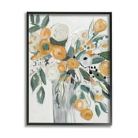 Stupell Industries Lively Orange White cvjetni cvjetni buket Sažetak Still Life, 14, dizajn Krinloxa
