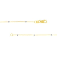 14K dvobojni zlato 24 kockice Saturn lančane ogrlice - žene