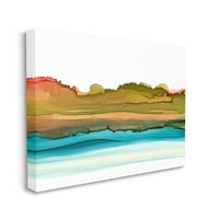 Jezero pejzažni sažetak scena Sažetak grafičke umjetničke galerije zamotano platno print zidna umjetnost