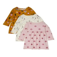Wonder Nation Baby Girls & Toddler Girls Dugi rukavi pletene haljine
